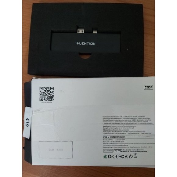 LENTION 6-in-1 USB C Hub CS34 HDMI, SD/Micro SD Dual Card Reader, 2 USB & Type C - Picture 2 of 3